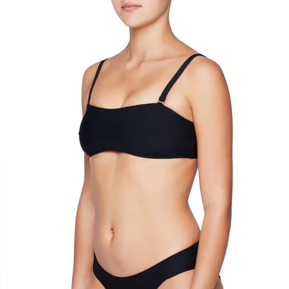 BONDI BORN Belle Bandeau Bikini Top Butter Yellow Size 4/6 Swim Beach Vacation